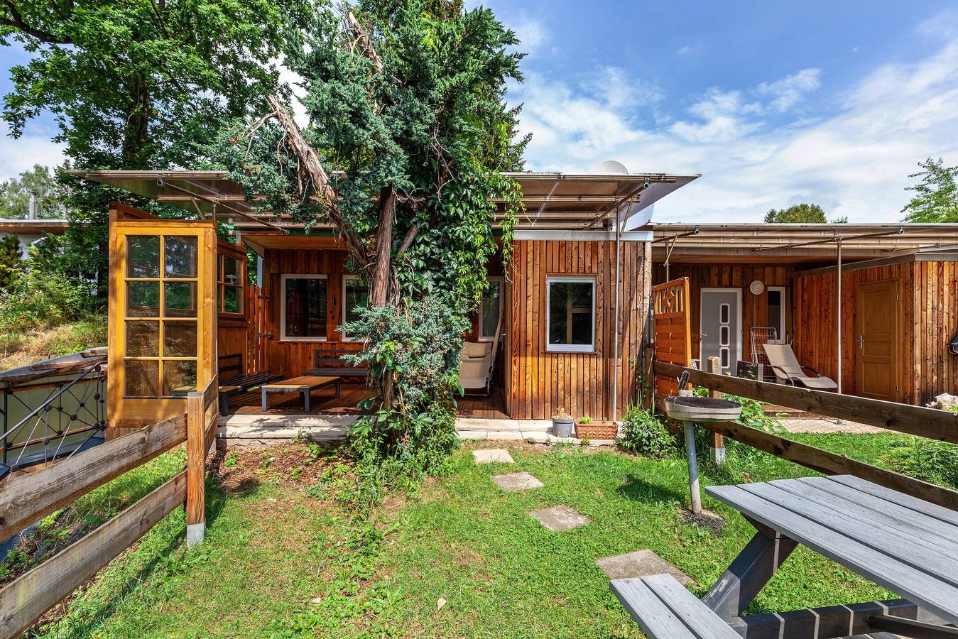 Ferienhaus 204 mit privater Terrasse, Garten und Wlan in Bungalowdorf Zadelsdorf, Zeulenroda-Triebes