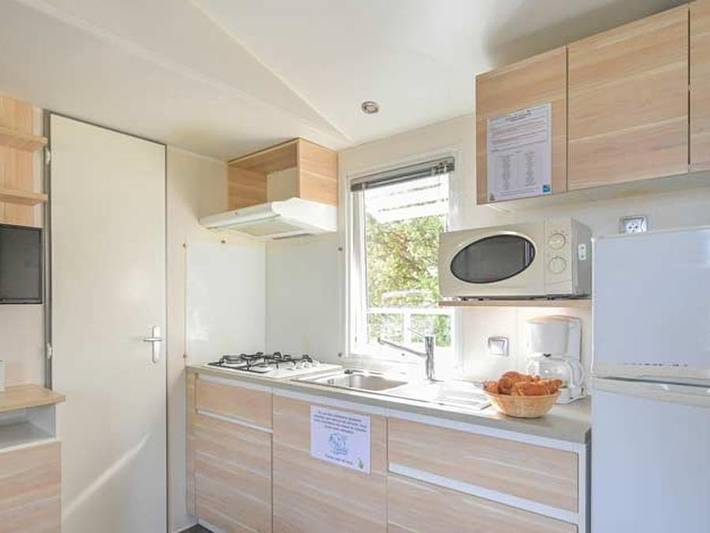 Flower Camping Le Fondespierre - Mobilheim 6 personen - Premium - 28m² in Castries, Mittelmeerküste (Frankreich)