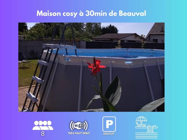Maison de vacances pour 8 personnes, avec Terrasse ainsi que Jardin et Piscine
