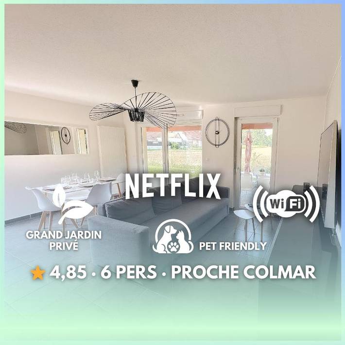 Appartement de vacances pour 6 personnes, avec jardin et vue, animaux acceptés