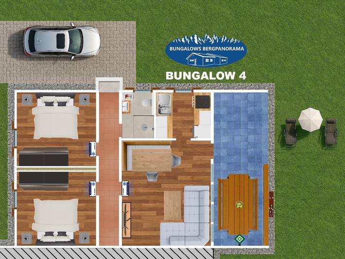 Bungalow für 4 Personen, mit Pool und Ausblick sowie Garten, mit Haustier in Kärnten - 4