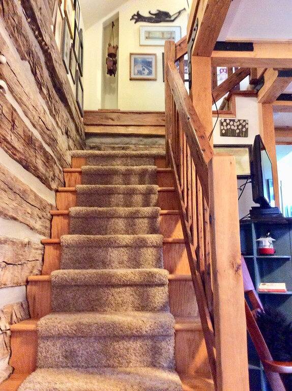 Cozy Backyard Log Cabin/ Great Sunsets/10 min North of Asheville/easy access in Flat Creek, Buncombe County