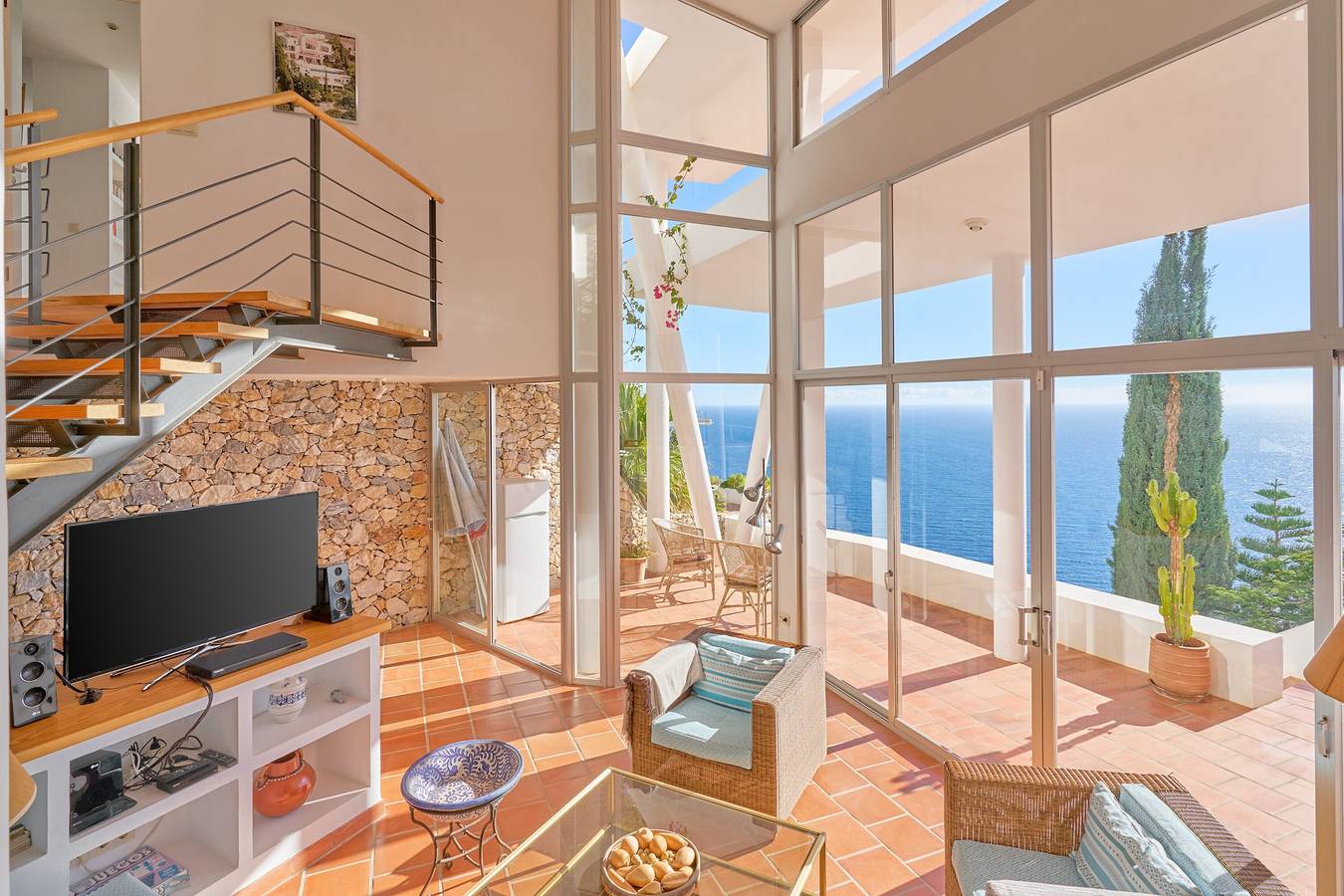 Villa „Only Adult El Abanico“ mit Meerblick, Wlan und Klimaanlage in Almuñecar, Costa Tropical