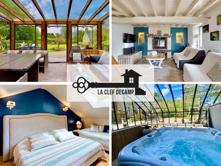 Maison de campagne pour 6 personnes, avec Balcon/Terrasse ainsi que Jardin et Sauna dans la Manche
