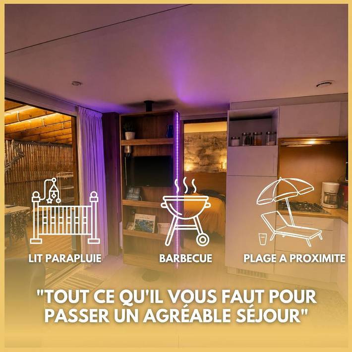 Camping pour 4 personnes, avec Jacuzzi et Terrasse ainsi que Jardin et Piscine