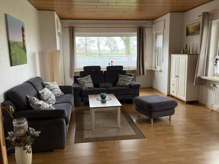Ferienwohnung für 4 Personen, mit Balkon und Terrasse sowie Garten und Ausblick in Großheide
