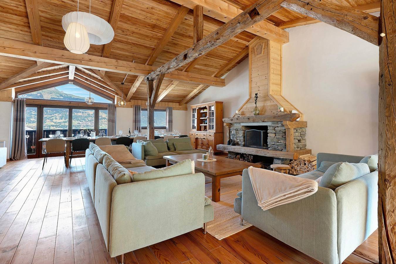  l'Hermine : Magnifique Chalet savoyard avec vue panoramique – Jusqu’à 15 personnes in Mâcot-la-Plagne, La Plagne-Tarentaise