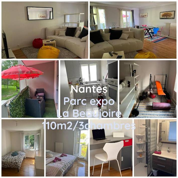 Gîte pour 5 personnes, avec Balcon dans Stade de la Beaujoire