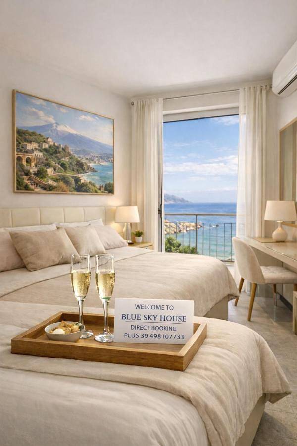 B&b voor 3 personen, met uitzicht en tuin in Taormina