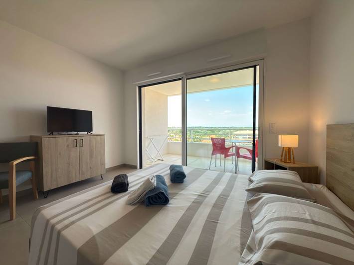 Studio pour 2 personnes, avec balcon/terrasse