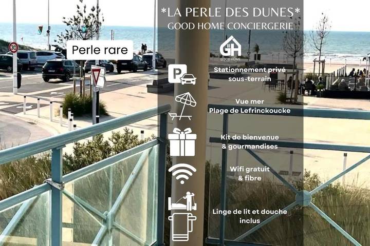 Location de vacances pour 6 personnes, avec vue et balcon à Leffrinckoucke