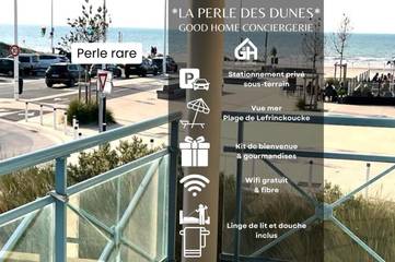 Gîte pour 6 personnes, avec vue et balcon à Leffrinckoucke