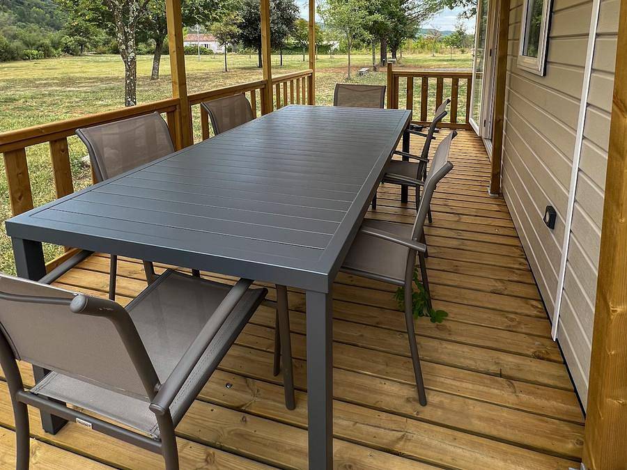 Camping Le Bardou - Mobilheim 6 personen - 3 Zimmer mit Klimaanlage Nesasio in Saint-Germain, Ardèche