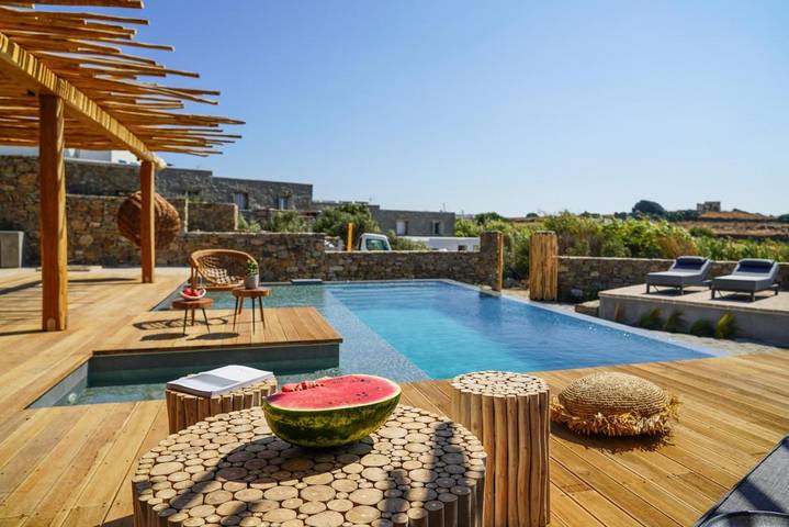 Chambre d’hôte pour 3 personnes, avec Jacuzzi et Terrasse ainsi que Jardin et Piscine dans Mykonos - 3