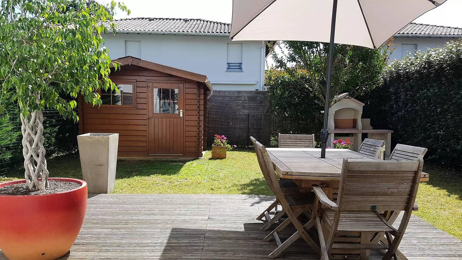 Le Brigantin, villa mitoyenne  avec terrasse, jardinet et petit garage in Capbreton, Côte d’Argent