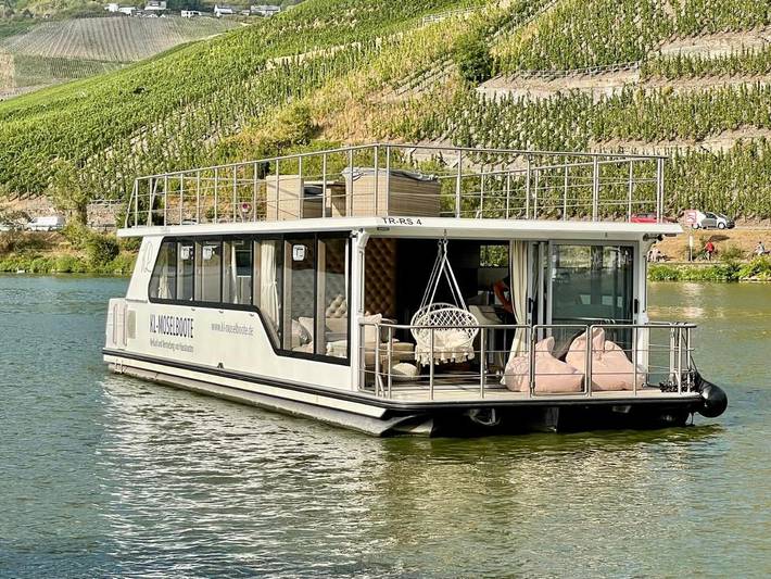 Boot für 4 Personen, mit Terrasse und Ausblick an der Mosel - 2