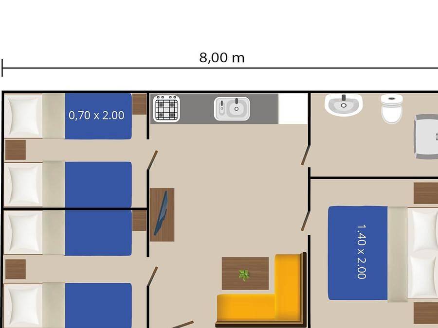 Camping Zelana Laguna - Casa mobile 4 persone - Zelena Laguna - Casa mobile Capri in Fontane Croazia, Vrsar-Funtana