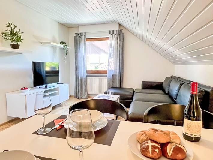 Ferienwohnung für 4 Personen, mit Balkon und Garten, mit Haustier in Mengen