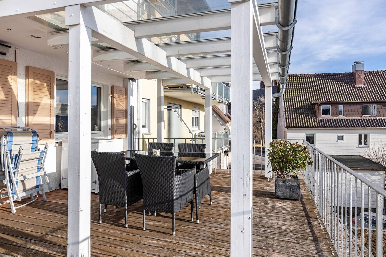 Ganze Wohnung, Apartment 'Terrassenblick' mit Bergblick, privater Terrasse und Wlan in St. Georgen, Mittlerer Schwarzwald