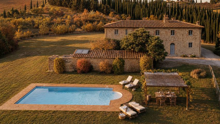 Ferienwohnung für 6 Personen, mit Garten und Ausblick sowie Pool - 1
