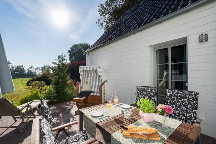 Bauernhof für 3 Personen, mit Terrasse und Garten, mit Haustier an der Ostsee