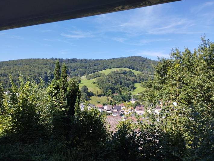 Ferienwohnung für 5 Personen, mit Balkon und Terrasse sowie Garten und Ausblick in Gorxheimertal