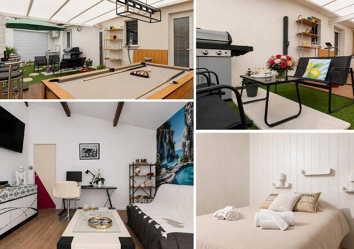 Appartement de vacances pour 6 personnes, avec Terrasse ainsi que Jardin et Vue à Jonage