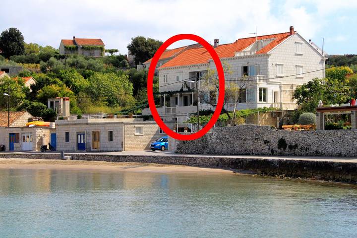 Ganze Wohnung, 1-Zimmer-Ferienwohnung am Strand Lumbarda, Korcula -b in Lumbarda, Korcula