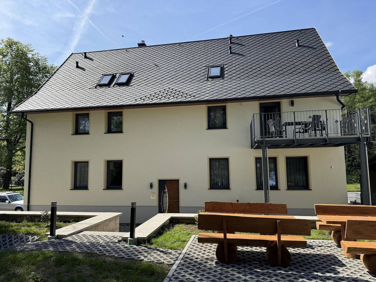 Ganze Ferienwohnung, Ferienhaus Barbarine - Ferienwohnung "Himmelsleiter", Wohn-/Schlafraum in Reinhardtsdorf-Schöna, Elbsandsteingebirge