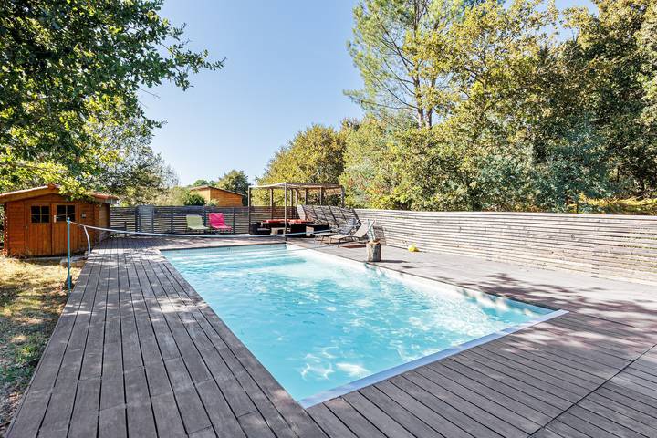 Casa de vacaciones «Villa Pura Vida» con piscina privada, terraza y Wi-Fi in Lit-et-Mixe, Côte d’Argent