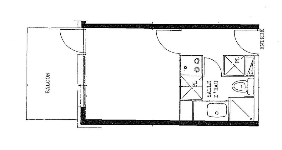 Studio entier, Studio 2 pers - Le Plein Sud -013Ps -Plagne Villages - WIFI in Plagne Villages, La Plagne-Tarentaise