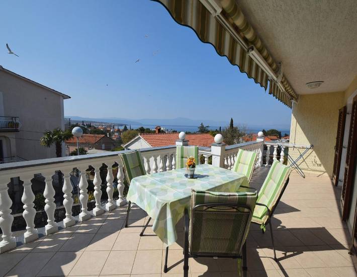 Vakantiewoning voor 5 personen, met balkon in Kvarner