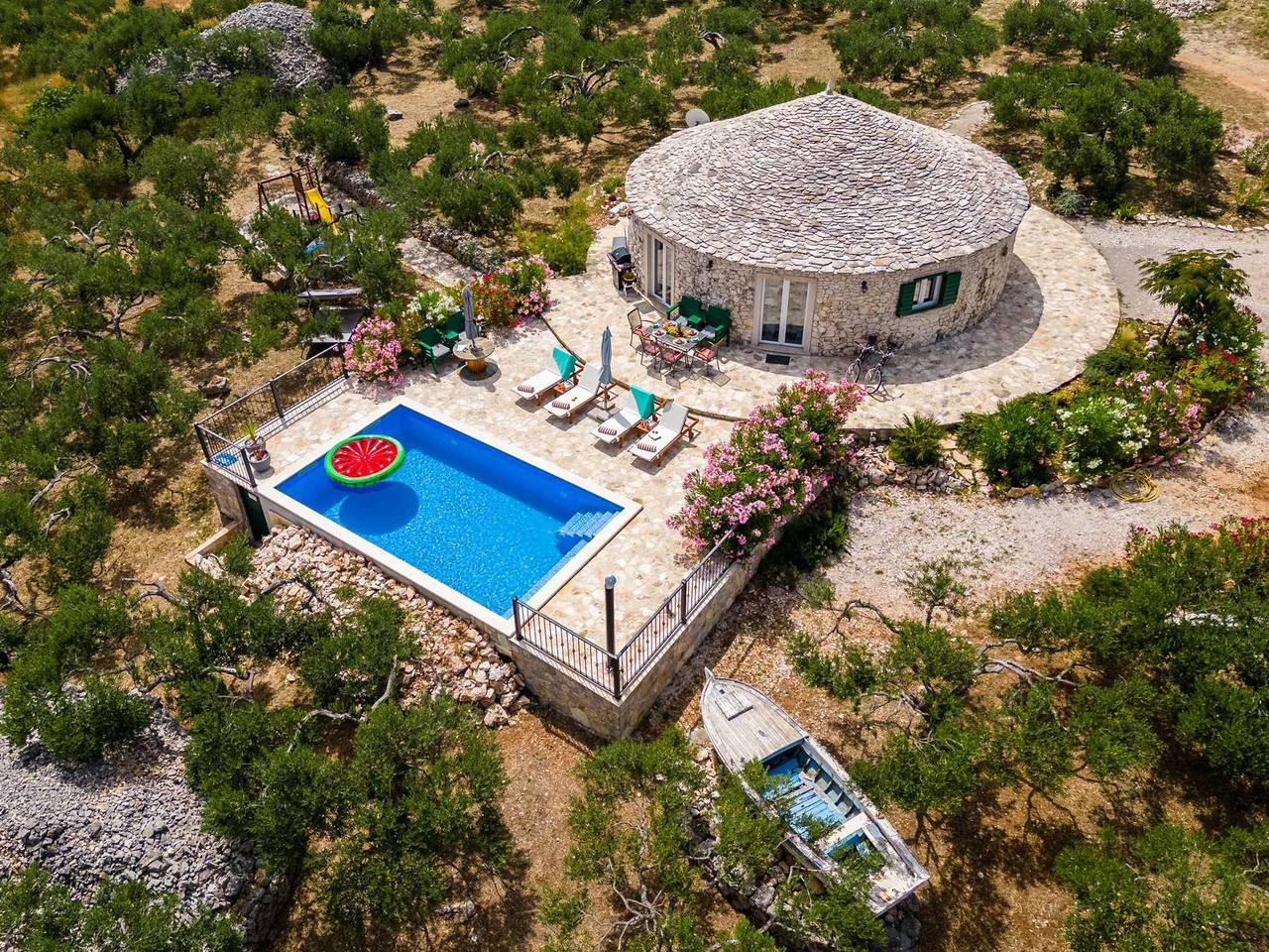 Nieuw authentiek eilandbunjahuis in Sutivan, Brac