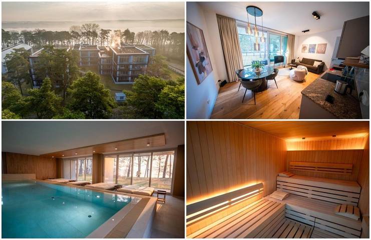 Ferienwohnung für 4 Personen, mit Sauna und Ausblick sowie Pool und Garten in Bad Saarow