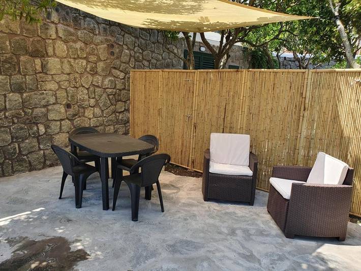Ferienwohnung für 6 Personen, mit Balkon und Terrasse sowie Garten und Ausblick