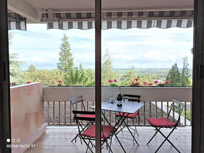 Appartement de vacances pour 4 personnes, avec Balcon ainsi que Terrasse et Vue