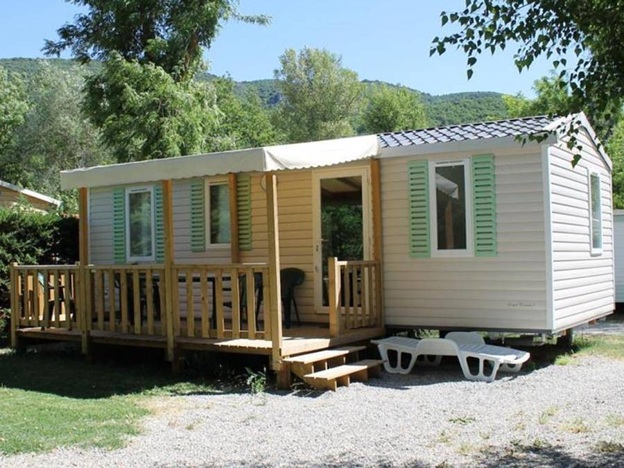 Flower Camping La Rivière - Mobilheim 8 personen - Family Confort+ 32m² in Saint-Maime, Regionaler Naturpark Luberon