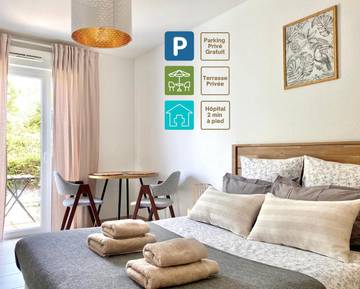 Gîte pour 2 personnes, avec vue et terrasse à Saint-Priest-en-Jarez