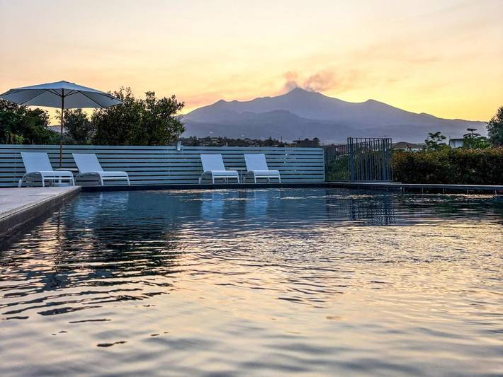 Villa per 6 persone, con Balcone e Terrazza nonché Piscina e Panorama a Acireale