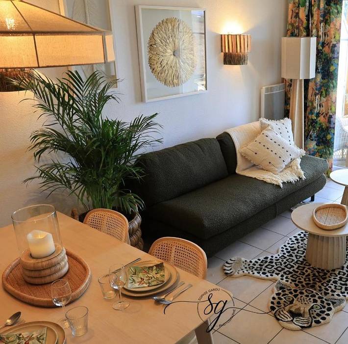 Appartement de vacances pour 4 personnes, avec Balcon et Jardin ainsi que Piscine et Sauna