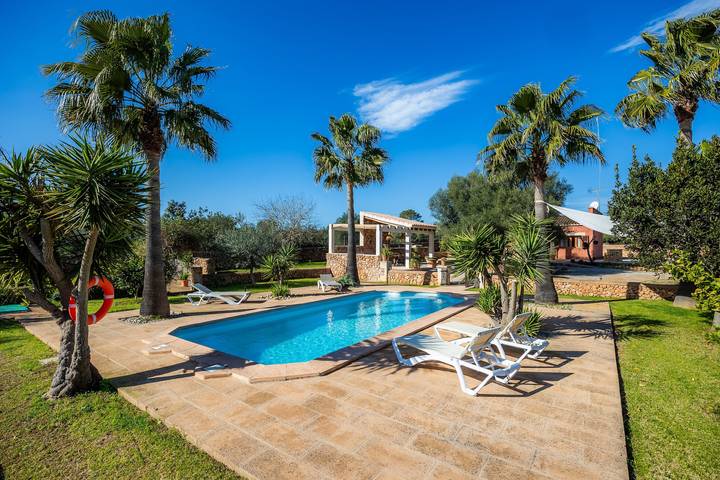 Casa de vacaciones para 4 personas, con Jardín en Migjorn