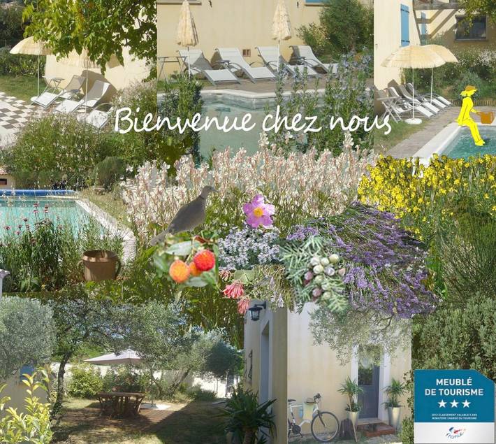 Gîte pour 4 personnes, avec Terrasse et Jardin ainsi que Piscine et Vue à Argilliers