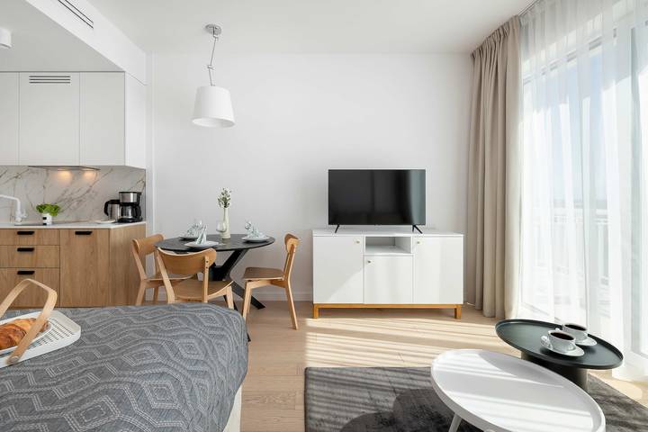 Ganze Ferienwohnung, Ferienwohnung für 3 Personen mit Garten in Darłówko, Darłowo