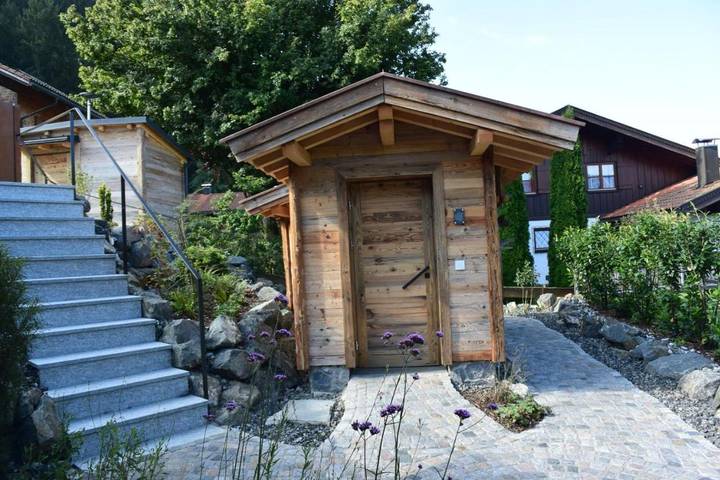 Hütte für 2 Personen, mit Sauna und Garten sowie Terrasse und Ausblick in Grünten - 4