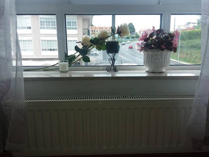 Apartamento para 3 personas, con vistas además de balcón y jardín en Teo 