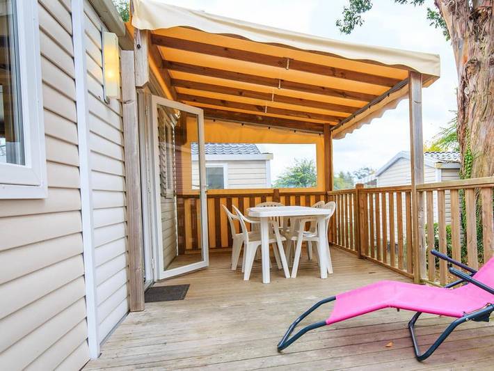 Camping Le Welcome - Mobilheim 6 personen - Mh 2Ch - Halbüberdachte Terrasse Geschlossen in Mesquer, Côte d'Amour
