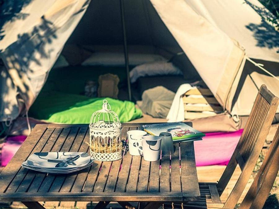 Camping Ecocamp Vinyols - Tent 4 personen - Algodon Winkel in Vinyols i els Arcs, Costa Dorada
