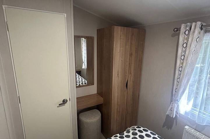 Roulotte-Luxus-Eigenes Badezimmer-Blick auf die Landschaft in Newton Stewart, Dumfries und Galloway