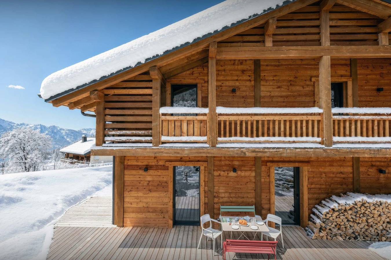 Chalet skis aux pieds pour 14 avec terrasse et jacuzzi - Ovo Network in Manigod, Région d'Annecy