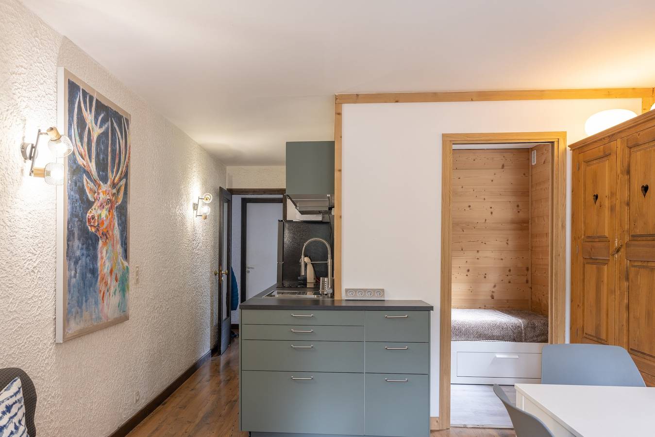 Ganze Wohnung, Ferienwohnung "5 à 6 Personnes" mit Bergblick und Gemeinschaftspool in Les Contamines-Montjoie, Pays du Mont-Blanc